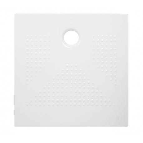 Piatto Doccia Relax 80x80 H 3 cm in Ceramica Bianco Opaco con piletta inclusa