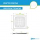 Piatto Doccia Relax 80x80 H 3 cm in Ceramica Bianco Opaco con piletta inclusa