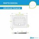 Piatto Doccia Relax 70x90 H 3 cm in Ceramica Bianco Lucido con piletta inclusa