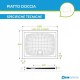 Piatto Doccia Relax 80x100 H 3 cm in Ceramica Bianco Lucido con piletta inclusa