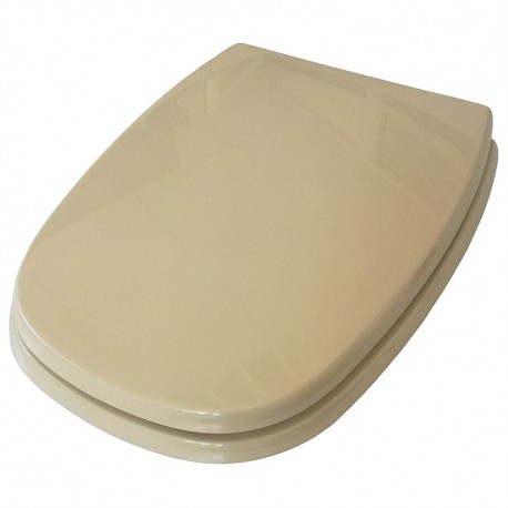 Sedile wc champagne per Ceramica Pozzi Ginori vaso Square B con cerniere cromate regolabili
