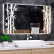 Specchio Bagno Su Misura Filo Lucido Retroilluminante led 20W con disegno sabbiato mod. SpeA23