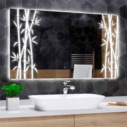 Su Misura Specchio da Bagno Filo Lucido Retroilluminante led 20W con pulsante touch integrato art. speA23