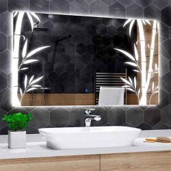 Su Misura Specchio da Bagno Filo Lucido Retroilluminante led 20W con pulsante touch integrato art. speA26