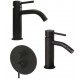 Miscelatori Lavabo + Bidet + Incasso Doccia con Deviatore paffoni light exclusive edition in ottone rifinito nero opaco