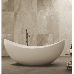 Vasca da bagno freestanding in acrilico 180x80 h 75 mod. Clivia bianco lucido