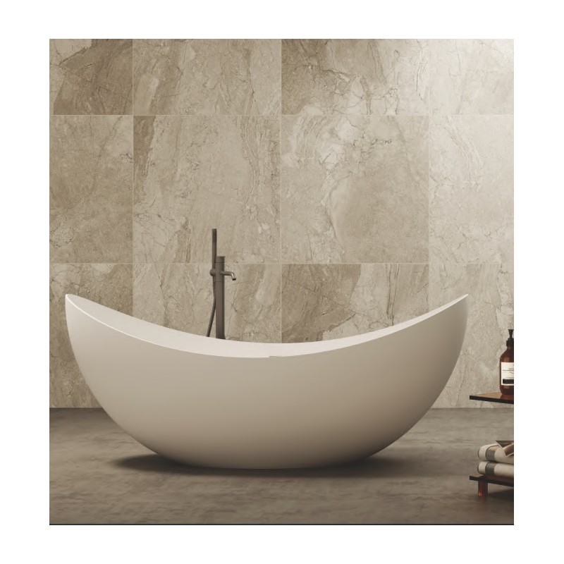 Vasca da bagno freestanding in acrilico 180x80 h 75 mod. Clivia bianco  lucido - Vendita Online ItaliaBoxDoccia