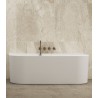Vasca da bagno freestanding in acrilico 180x80 h 75 mod. Dalia bianco lucido
