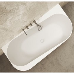 Vasca da bagno freestanding in acrilico 180x80 h 75 mod. Dalia bianco lucido