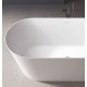 Vasca da bagno freestanding in acrilico 150x70 h 60 mod. Erica bianco lucido