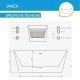 Vasca da bagno freestanding in acrilico 150x70 h 60 mod. Erica bianco lucido