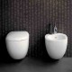 Vaso e Bidet Sospesi Easy 02 Pozzi Ginori Rimfree con Sedile