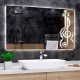 Specchio Bagno Su Misura Filo Lucido Retroilluminante led 20W con disegno sabbiato mod. SpeA31