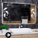 Specchio da Bagno Su Misura con Angoli Squadrati Altoparlante Bluetooth e Disegno Sabbiato Retroilluminato led 20W art. speA36