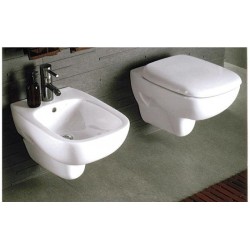 Vaso e Bidet Sospesi Fantasia 2 Pozzi Ginori Rimfree con Sedile