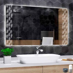 Su Misura Specchio Bagno Smart Filo Lucido Retroilluminante led ad accensione vocale tramite alexa o google assistant art.A38