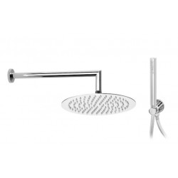 Completo Set Doccia in acciaio inox Soffione Diam. 25 cm + Braccio Doccia + Kit Duplex Marca Mariani mod. top line