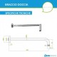 Completo Set Doccia in acciaio inox Soffione Diam. 25 cm + Braccio Doccia + Kit Duplex Marca Mariani mod. top line