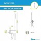 Completo Set Doccia in acciaio inox Soffione Diam. 25 cm + Braccio Doccia + Kit Duplex Marca Mariani mod. top line
