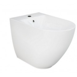 Bidet filomuro con fissaggio nascosto DES di Rak Ceramics in ceramica bianco lucido