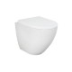 Sanitari Des con fissaggio nascosto di Rak Ceramics Filomuro Vaso + Bidet in Ceramica Bianco Lucido