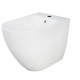 Bidet filomuro 58 cm. con fissaggio nascosto DES di Rak Ceramics in ceramica bianco lucido