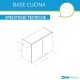 Mobile cucina da 80 cm. a 2 ante finitura Bianco con lavello inox 1 vasca gocciolatoio a destra + pensile