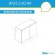 Mobile cucina da 80 cm. a 2 ante finitura Bianco con lavello inox 1 vasca gocciolatoio a sinistra + pensile