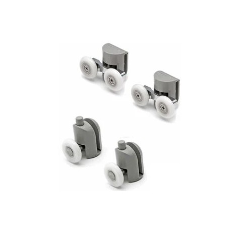 Kit scorrimento rotelline (2 sup. + 2 inf. per Box Doccia April cod. RAARRSET