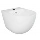 Bidet sospeso con fissaggio nascosto Des di Rak Ceramics in ceramica bianco lucido art. DESBD2101AWHA