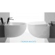 Sanitari sospesi Des con fissaggio nascosto di Rak Ceramics Vaso + Bidet in Ceramica Bianco Lucido