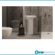 Lavabo autoportante free-standing 90h cm. modello Des di Rak Ceramics Bianco Lucido