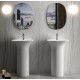 Lavabo autoportante free-standing 90h cm. Sensation di Rak Ceramics Bianco Lucido con foro per miscelatore art. SENFS5501AWHA