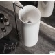 Lavabo autoportante free-standing tondo 90h cm. Linea Petit di Rak Ceramics Bianco Lucido art. PETFS13600AWHA