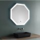 Su Misura Specchio da Bagno Ottagonale Retroilluminate led 20W con pulsante touch integrato