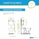 Sanitari retrò di kerasan Vaso con coprivaso bianco + Bidet Completi di Cassetta a Zaino in Ceramica e Meccanismo di Scarico 