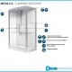Cabina doccia multifunzione Media 2.0 di Novellini con idromassaggio cm 80x120 porta scorrevole