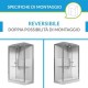 Cabina doccia multifunzione Media 2.0 di Novellini con idromassaggio cm 80x120 porta scorrevole