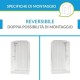 Cabina doccia multifunzione Media Glass di Novellini con idromassaggio cm 80x120 porta scorrevole