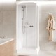 Cabina doccia multifunzione Media Glass A di Novellini con idromassaggio cm 70x100 apertura porte scorrevoli