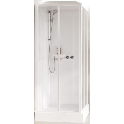 Cabina doccia multifunzione Media Glass A di Novellini cm 70x100 apertura porte scorrevoli