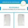 Cabina doccia multifunzione Media Glass A di Novellini con idromassaggio cm 70x90 apertura porte scorrevoli