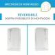 Cabina doccia multifunzione Media Glass A di Novellini cm 80x100 apertura porte scorrevoli