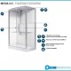 Cabina doccia multifunzione Media 2.0 di Novellini con idromassaggio cm 70x90 apertura porte scorrevoli