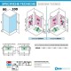 Cabina doccia multifunzione Media 2.0 di Novellini con idromassaggio cm 80x100 apertura porte scorrevoli