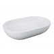 Lavabo ovale FEELING 55 x 35 cm con piletta inclusa Rak Ceramics bianco opaco matt profilo slim cod. FEECT5500500A