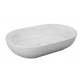 Lavabo ovale FEELING 55 x 35 cm con piletta inclusa Rak Ceramics bianco profilo slim cod. FEECT5500AWHA