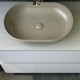 Lavabo ovale FEELING 55 x 35 cm con piletta inclusa Rak Ceramics cappuccino opaco matt profilo slim cod. FEECT5500514A