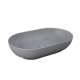 Lavabo ovale FEELING 55 x 35 cm con piletta inclusa Rak Ceramics grigio opaco matt profilo slim cod. FEECT5500500A