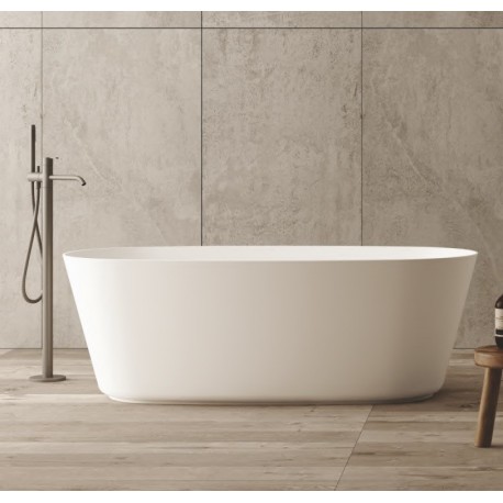 Vasca da bagno freestanding in solid Surface 80x160 h55 a libera installazione mod. Miami